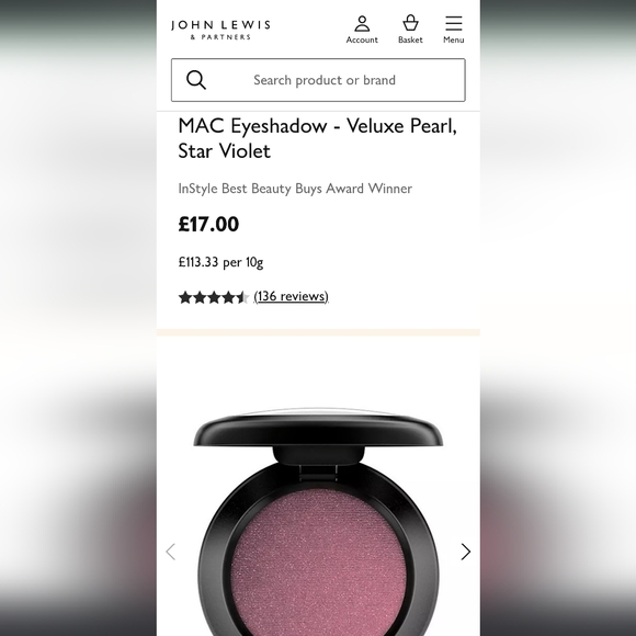 Mac Veluxe Pearl Eyeshadow in Star Violet - Picture 5 of 6